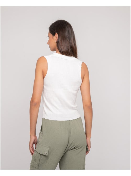 Top maille sans manches col polo FOXIE - Kiabi