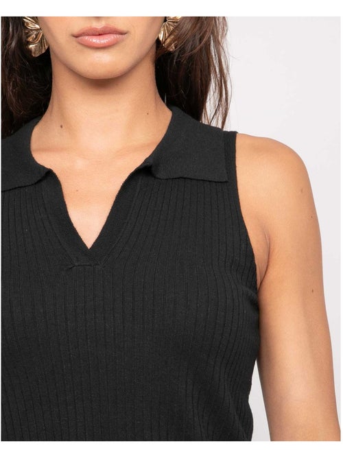 Top maille sans manches col polo FOXIE - Kiabi