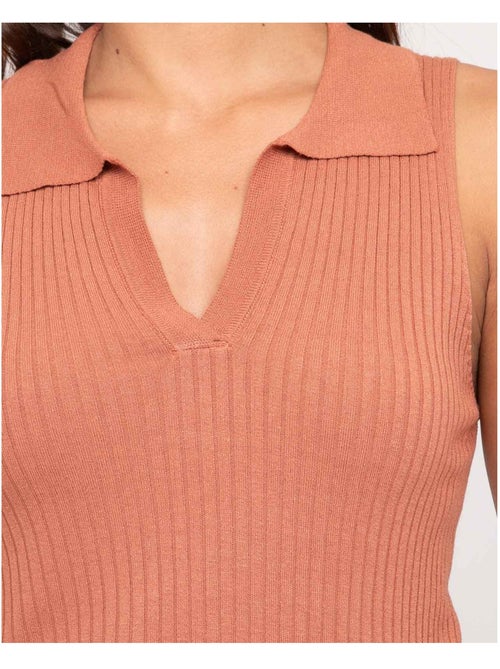 Top maille sans manches col polo FOXIE - Kiabi