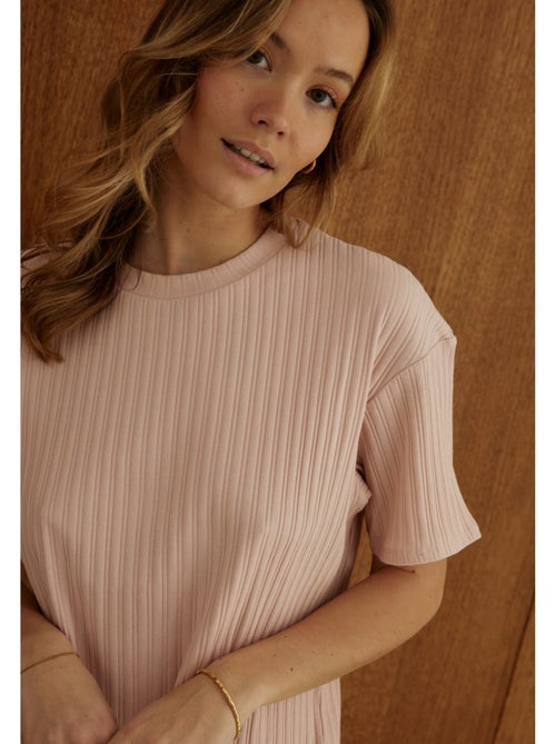 Top manches courtes côtelé Danaide - Kiabi