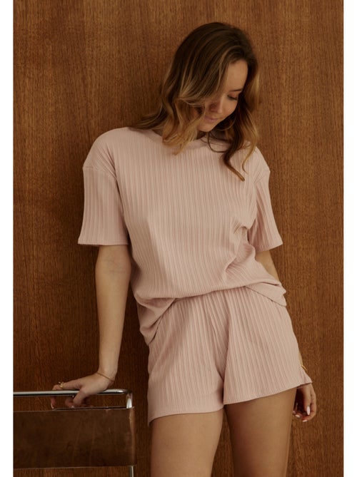 Top manches courtes côtelé Danaide - Kiabi