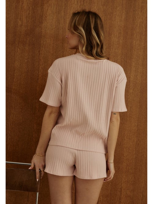 Top manches courtes côtelé Danaide - Kiabi