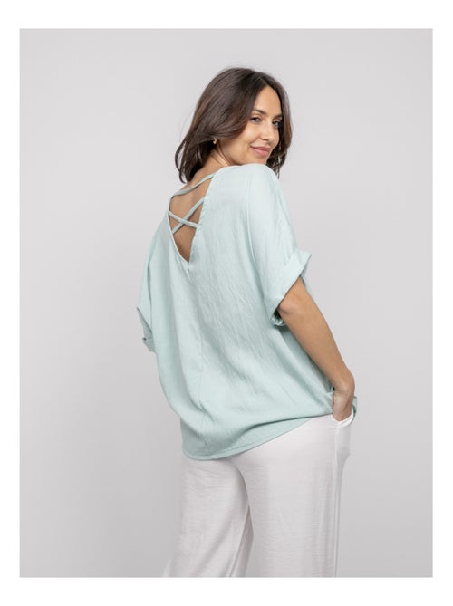 Top manches courtes découpes FOBELLA - Kiabi