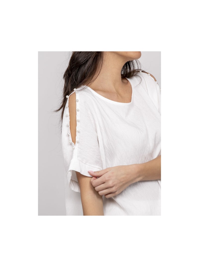 Top manches courtes FIZIA Blanc - Kiabi
