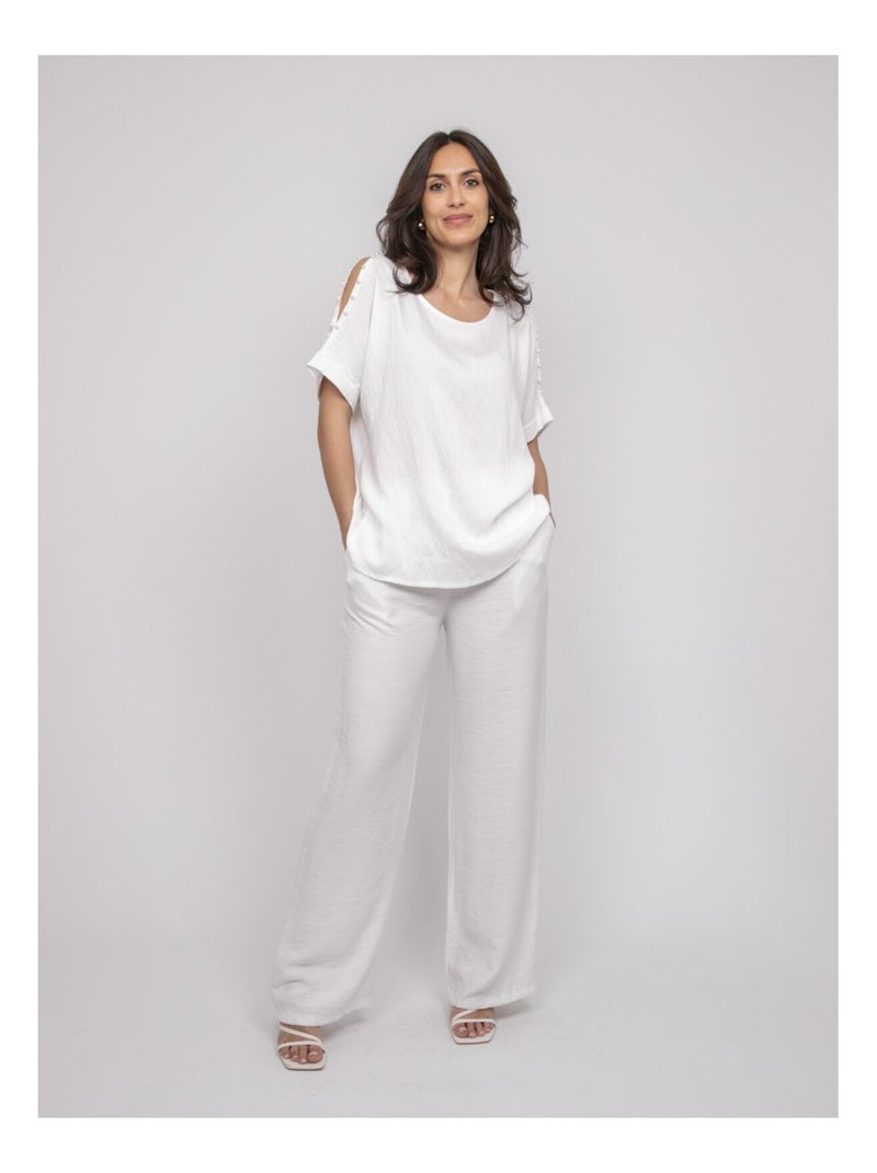 Top manches courtes FIZIA Blanc - Kiabi