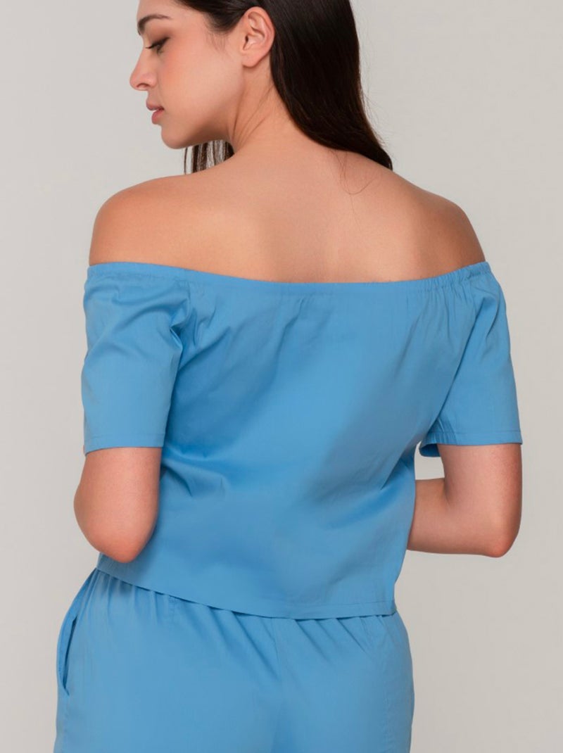 Top manches courtes GRACE Bleu - Kiabi