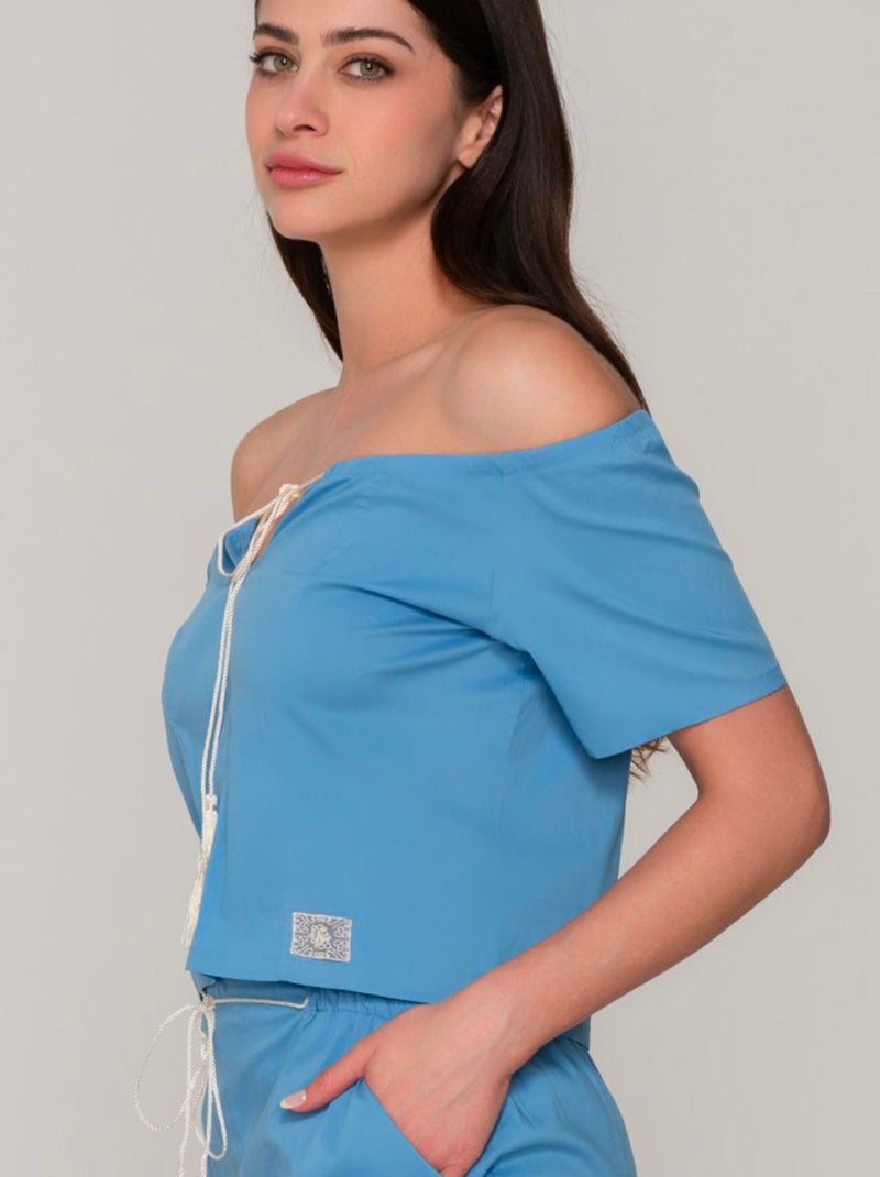 Top manches courtes GRACE Bleu - Kiabi