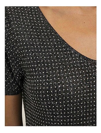 Top manches courtes lurex et strass FERALI