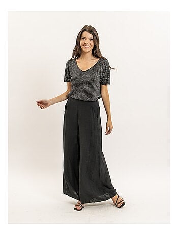 Top manches courtes lurex et strass FERALI