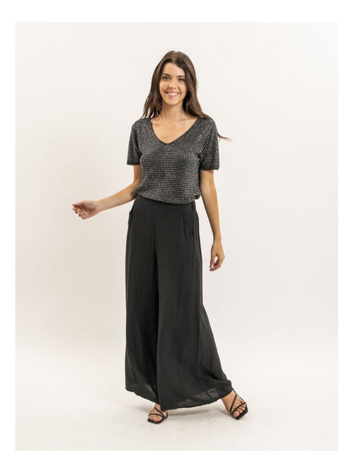 Top manches courtes lurex et strass FERALI - Kiabi