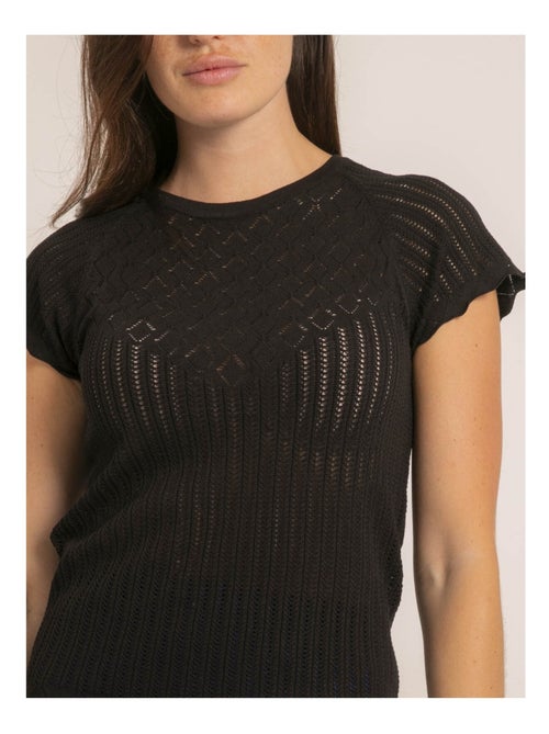 Top manches courtes maille fantaisie FABENE - Kiabi