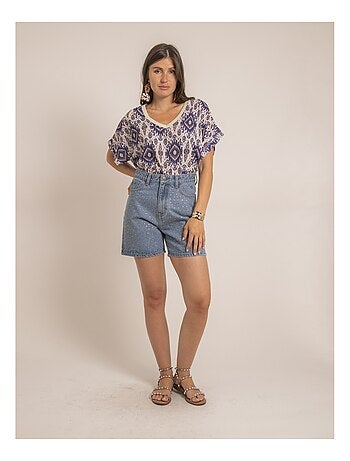 Top manches courtes motifs FLAVINA
