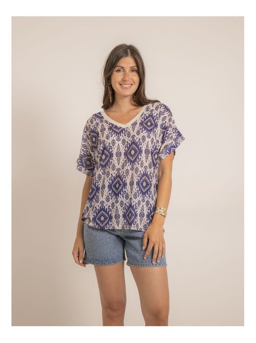 Top manches courtes motifs FLAVINA - Kiabi