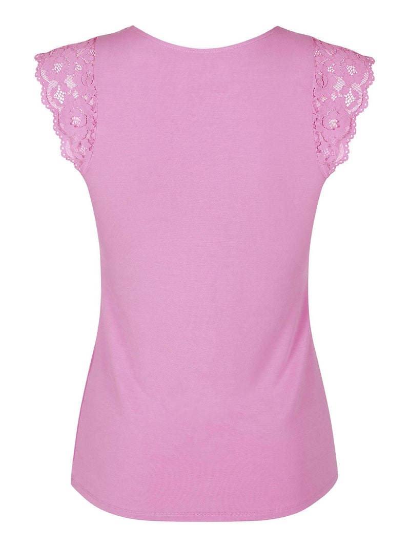 Top manches courtes Retromania Rose - Kiabi