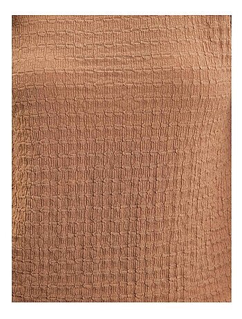 Top manches courtes tissu gaufré FAKANA