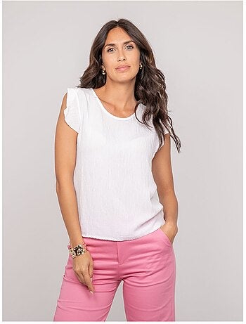 Top manches courtes volants FREMY