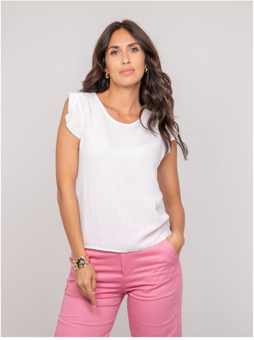 Top manches courtes volants FREMY - Kiabi