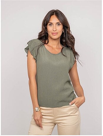 Top manches courtes volants FREMY