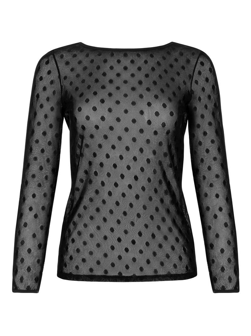 Top manches longues Candy Noir - Kiabi