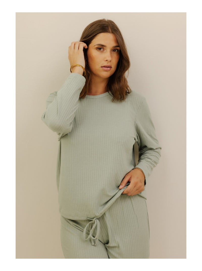 Top manches longues Cara Vert - Kiabi