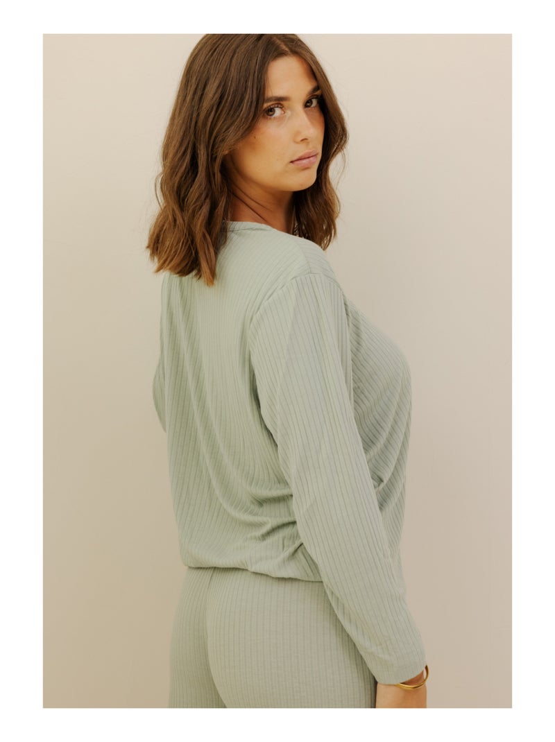Top manches longues Cara Vert - Kiabi