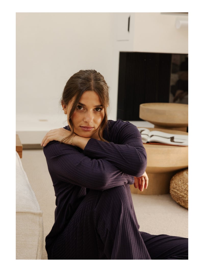 Top manches longues Cara Violet - Kiabi