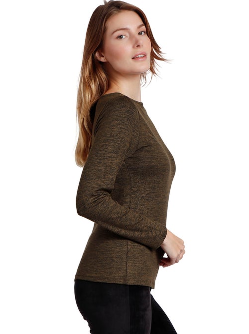 Top manches longues col bateau Barca - Kiabi