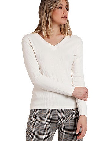 Top manches longues col V Pico