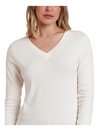 Top manches longues col V Pico