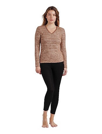 Top manches longues col V Puntilla