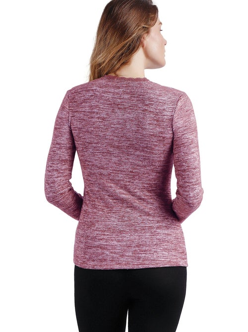 Top manches longues col V Puntilla - Kiabi