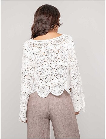 Top manches longues dentelle FINARA
