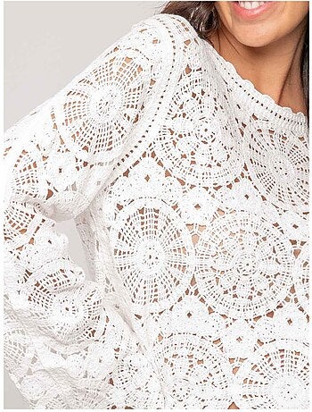 Top manches longues dentelle FINARA