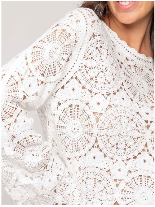 Top manches longues dentelle FINARA - Kiabi