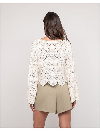 Top manches longues dentelle FINARA