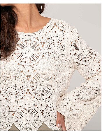 Top manches longues dentelle FINARA