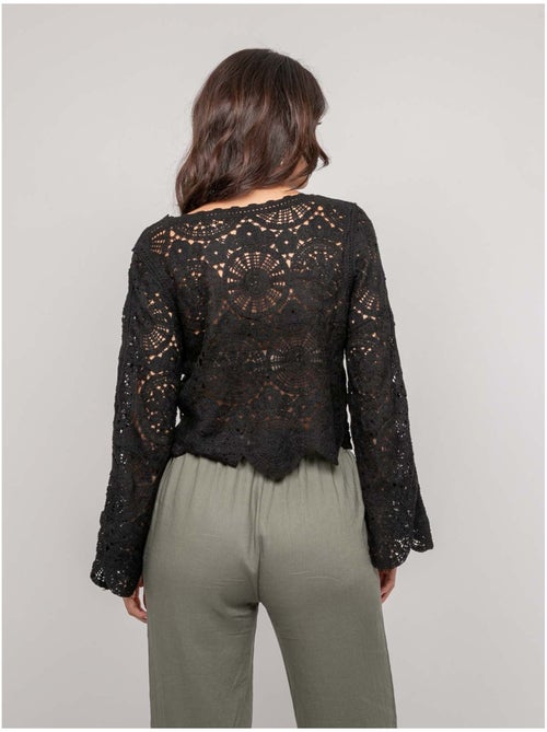 Top manches longues dentelle FINARA - Kiabi