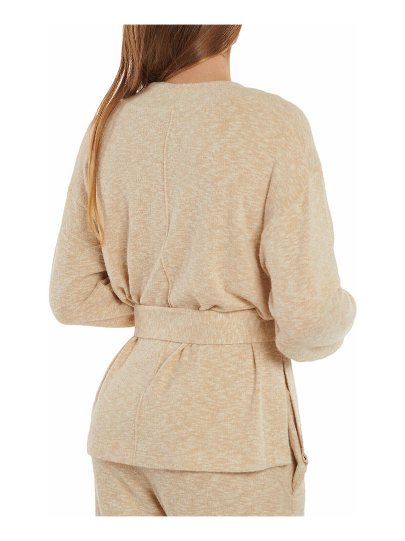 Top manches longues et ceinture Isadora Beige - Kiabi