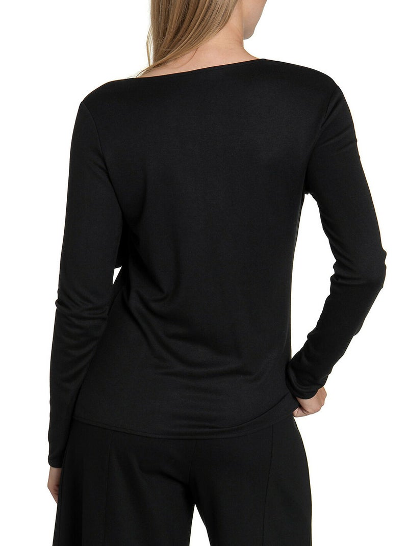 Top manches longues Giselle noir Noir - Kiabi