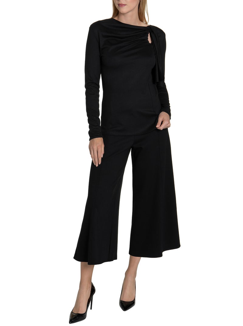 Top manches longues Giselle noir Noir - Kiabi