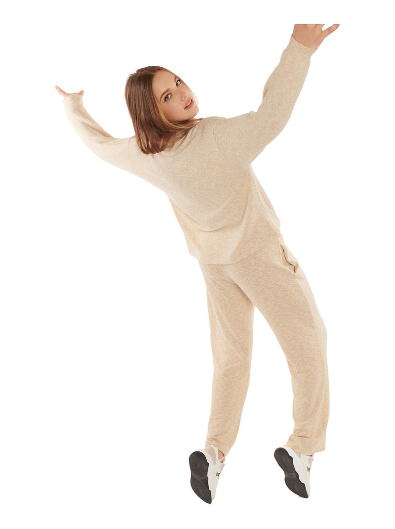 Top manches longues Isadora Beige - Kiabi