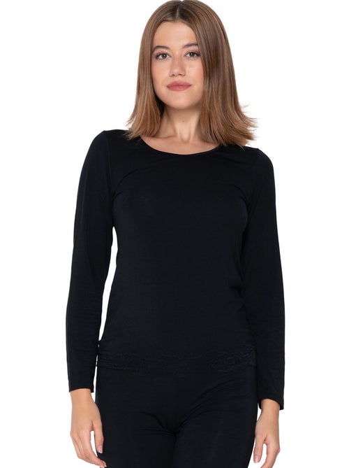 Top manches longues Micro Touch - Kiabi
