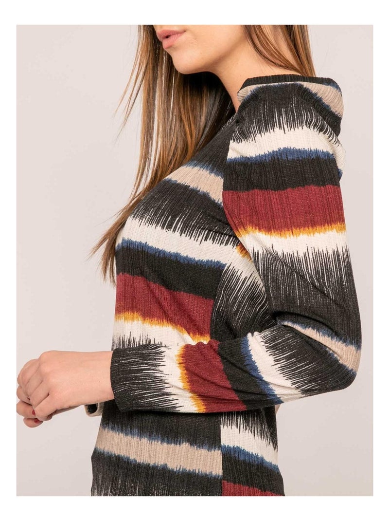 Top manches longues motifs FILLO Noir - Kiabi