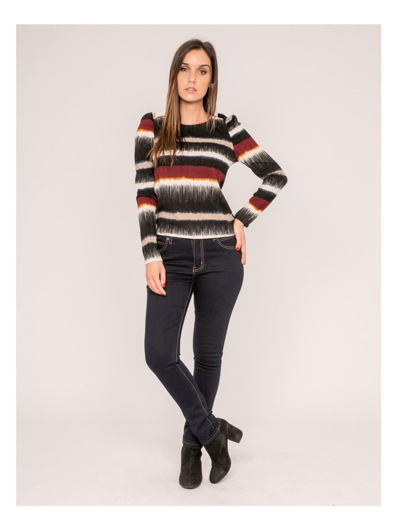 Top manches longues motifs FILLO Noir - Kiabi