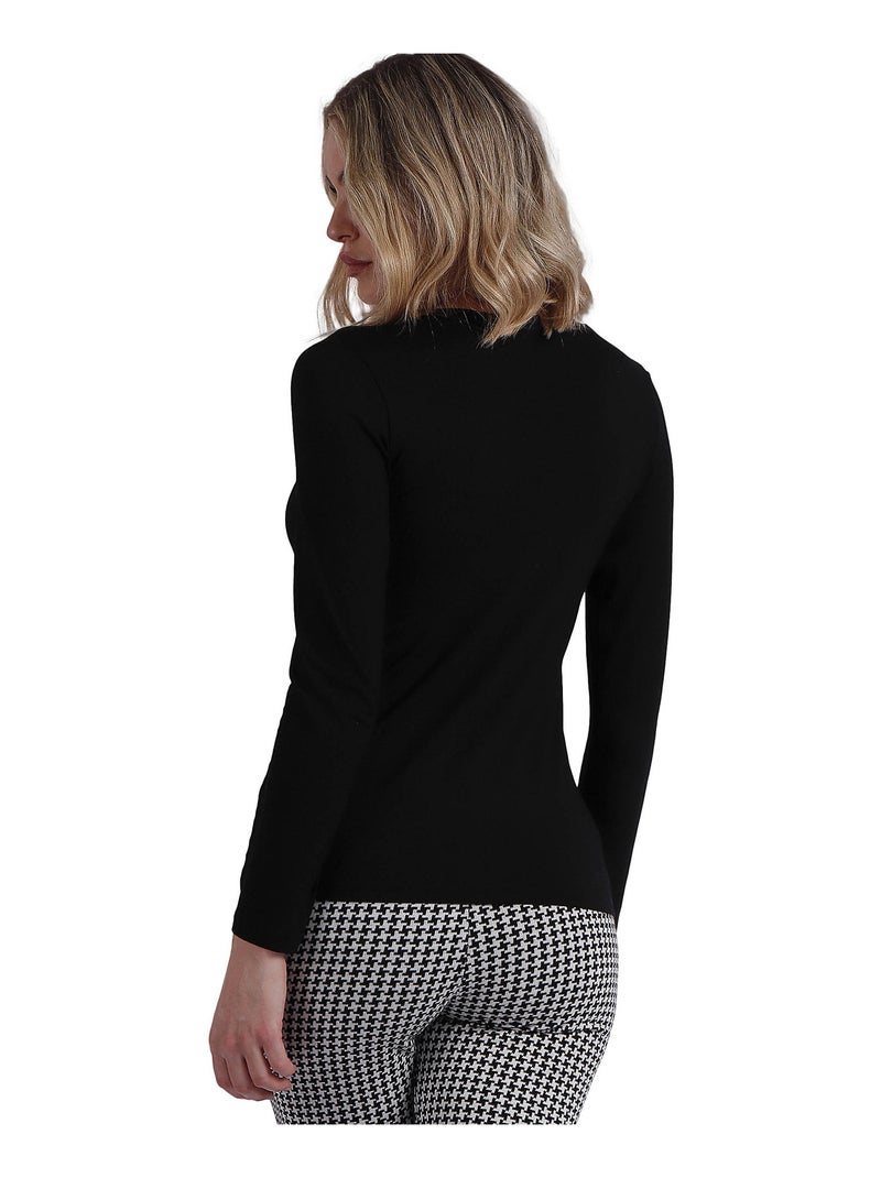 Top manches longues Pico Raso Noir - Kiabi