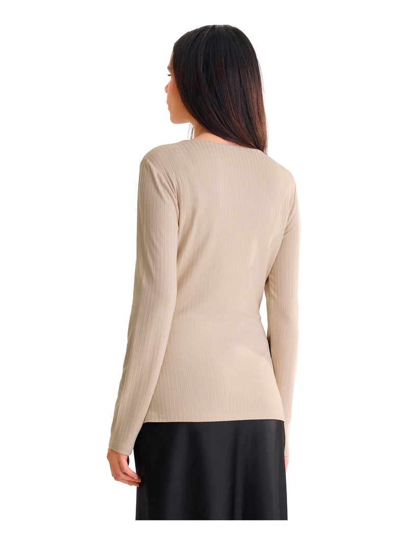 Top manches longues REMI Beige - Kiabi