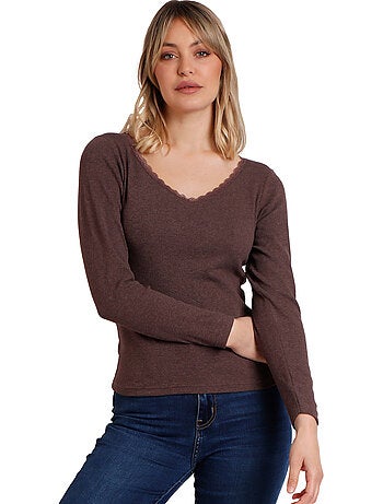 Top manches longues Romantic Rib