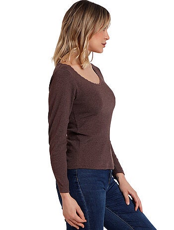 Top manches longues Romantic Rib