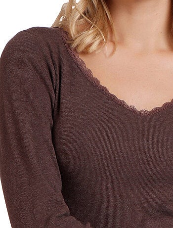 Top manches longues Romantic Rib