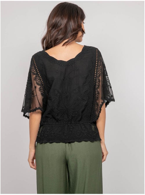 Top manches papillons broderie FLEURETTE - Kiabi Top manches papillons broderie FLEURETTE - Kiabi